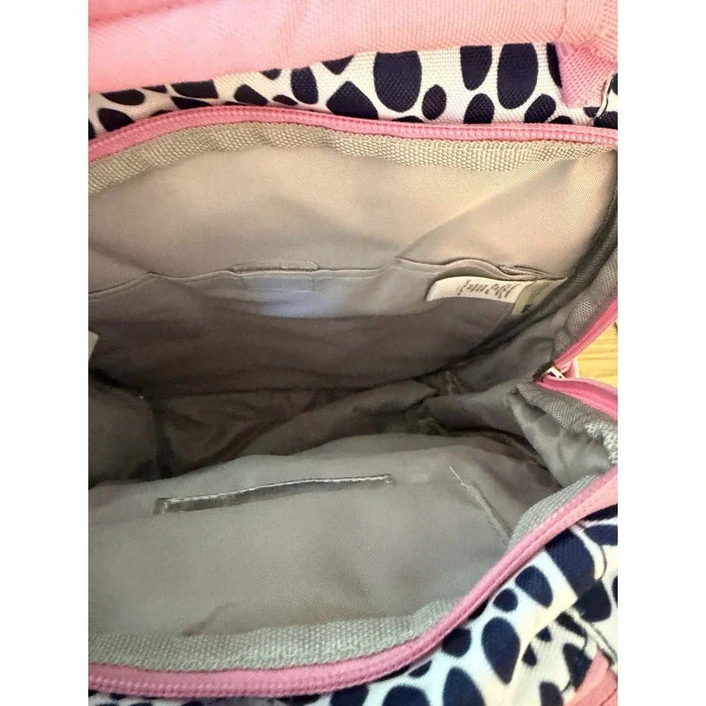 Pottery Barn Kids Small Backpack Mackenzie Blue Pink Dalmatian Dot Book Bag